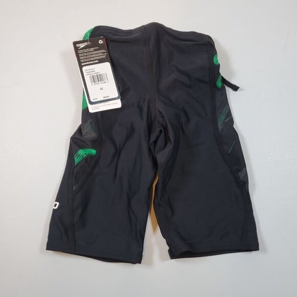 Speedo PowerFLEX Eco Swim Shorts Trunks Drawstring Size 22 Mens NWT Black - Picture 8 of 13
